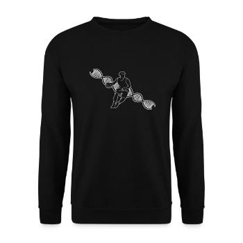 Basketball Basketballspieler Basketballteam - Unisex Pullover - Schwarz - Vorne - Alina (178cm) & Michal (187cm)