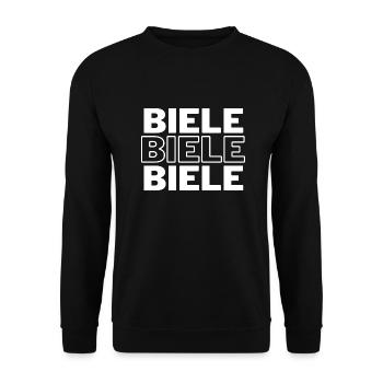 BIELE BIELE BIELE - Unisex Pullover - Schwarz - Vorne - Alina (178cm) & Michal (187cm)