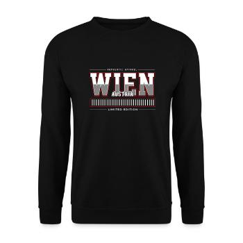 Vienna - Unisex Sweatshirt - black - Front - Alina (178cm) & Michal (187cm)