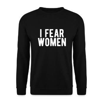 J’ai peur des femmes J’ai peur des femmes - Sweat-shirt Unisexe - noir - Devant - Alina (178cm) & Michal (187cm)