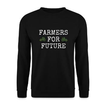 Bauer Landwirt Bauern Protest Farmers for Future - Unisex Pullover - Schwarz - Vorne - Alina (178cm) & Michal (187cm)