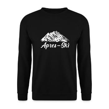 Ski fahren Ski Motiv für Schi Fahrer Schifahrer - Unisex Pullover - Schwarz - Vorne - Alina (178cm) & Michal (187cm)