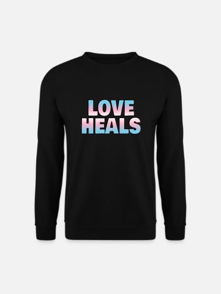 Love Heals Trans Flag Colors - Unisex Sweatshirt - black