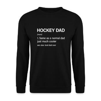 Drôle Hockey Papa Définition Amateur de Hockey - Sweat-shirt Unisexe - noir - Devant - Alina (178cm) & Michal (187cm)