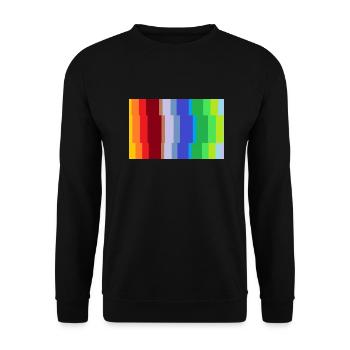 Bunte Struktur - Unisex Pullover - Schwarz - Vorne - Alina (178cm) & Michal (187cm)