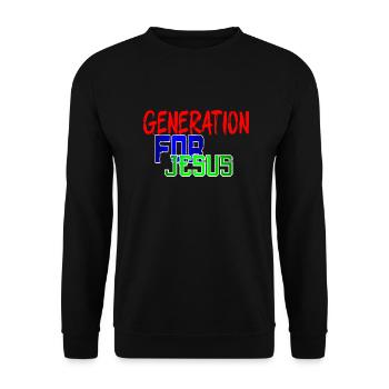 GENERATION FOR JESUS - Sweat-shirt Unisexe - noir - Devant - Alina (178cm) & Michal (187cm)