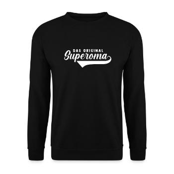 Großmutter Oma - Unisex Pullover - Schwarz - Vorne - Alina (178cm) & Michal (187cm)