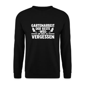Gardener Hobby Gardener Garden - Unisex Sweatshirt - black - Front - Alina (178cm) & Michal (187cm)