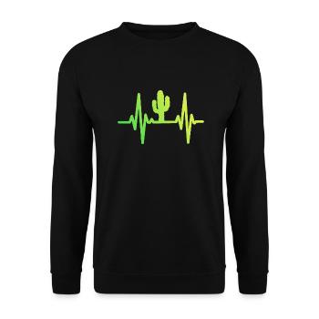 Cactus Cacti Desert Plant - Unisex Sweatshirt - black - Front - Alina (178cm) & Michal (187cm)