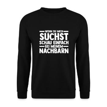 Neighborhood Best Neighbor - Unisex Sweatshirt - black - Front - Alina (178cm) & Michal (187cm)