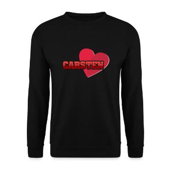 Carsten - Unisex Pullover - Schwarz - Vorne - Alina (178cm) & Michal (187cm)