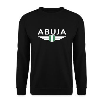 Abuja Design – Proud of Nigeria's capital - Unisex Sweatshirt - black - Front - Alina (178cm) & Michal (187cm)
