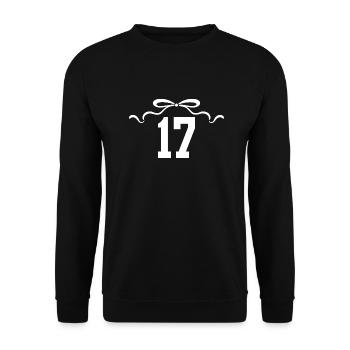 Number 17 Knot - 17th Anniversary - Unisex Sweatshirt - black - Front - Alina (178cm) & Michal (187cm)