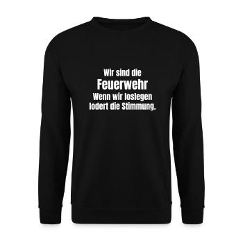 Fire brigade unit goes on a trip - Unisex Sweatshirt - black - Front - Alina (178cm) & Michal (187cm)