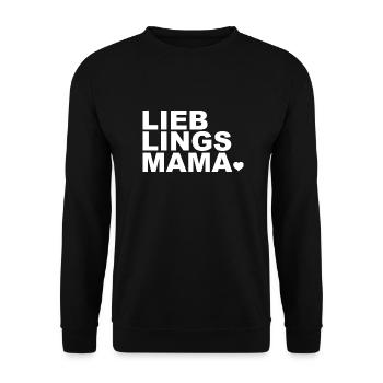 Lieblings Mama - Mutti - Mami - Mutter - Unisex Pullover - Schwarz - Vorne - Alina (178cm) & Michal (187cm)