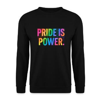 pride is power - csd - regenbogen - Unisex Pullover - Schwarz - Vorne - Alina (178cm) & Michal (187cm)