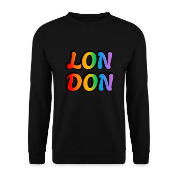 Fierté LGBTQ arc-en-ciel de Londres - Sweat-shirt Unisexe - noir - Devant - Alina (178cm) & Michal (187cm)