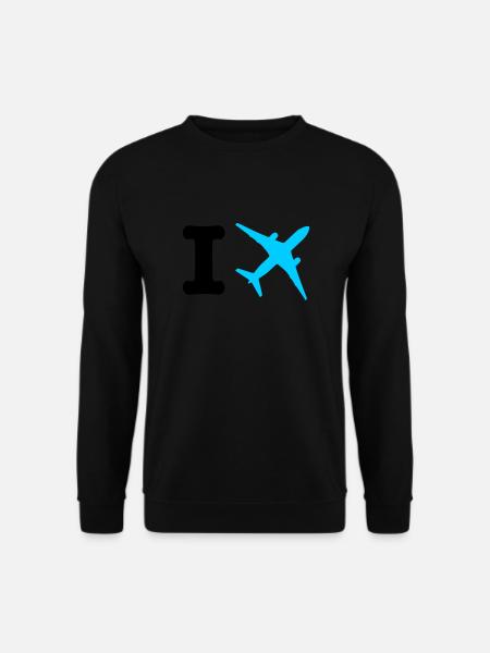 I fly - travel - Sweat-shirt Unisexe - noir