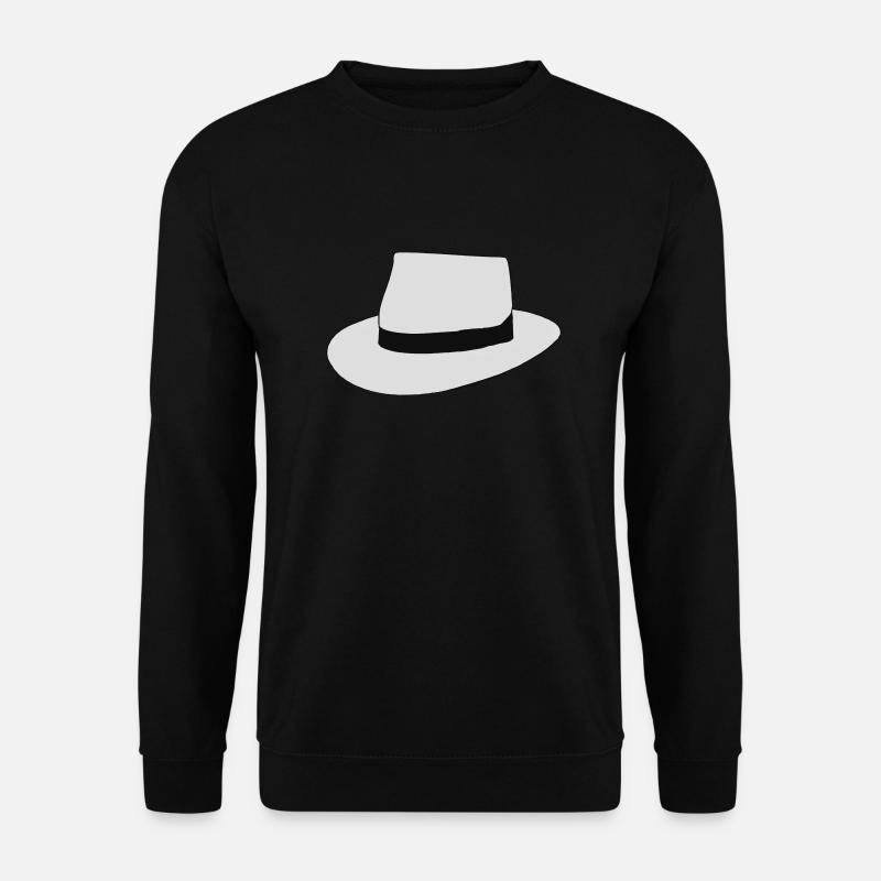 white hat - Unisex Sweatshirt - black