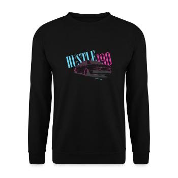 Hustle 190 - Unisex Pullover - Schwarz - Vorne - Alina (178cm) & Michal (187cm)