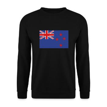 new zealand flag - Unisex Pullover - Schwarz - Vorne - Alina (178cm) & Michal (187cm)