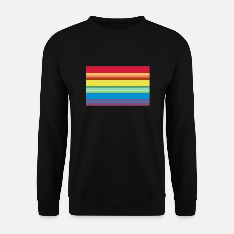 Rainbow Flag Vektor - Unisex Pullover - Schwarz