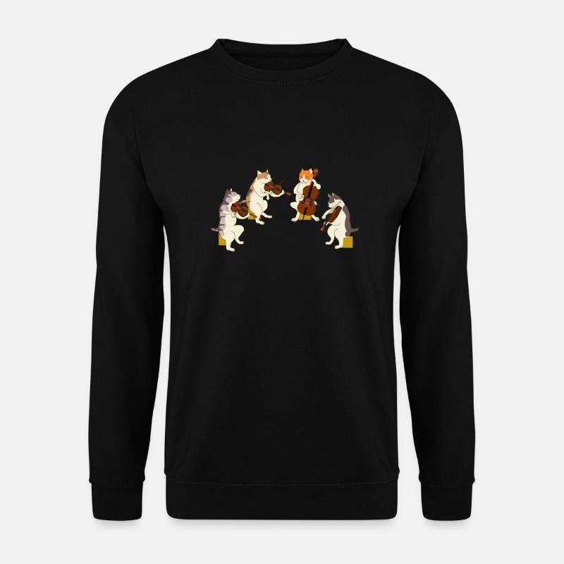 Katzen Quartett - Unisex Pullover - Schwarz