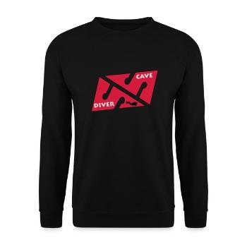 cave_diver_01 - Unisex Sweatshirt - black - Front - Alina (178cm) & Michal (187cm)