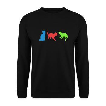 chats - Sweat-shirt Unisexe - noir - Devant - Alina (178cm) & Michal (187cm)