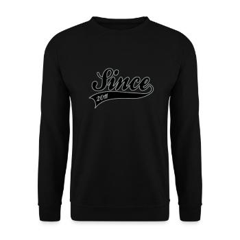 Birthday - Since 2011 - Unisex Sweatshirt - black - Front - Alina (178cm) & Michal (187cm)