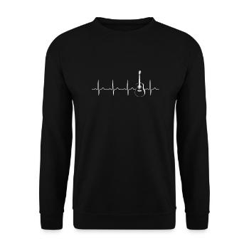 Guitare rythme cardiaque guitariste musique rocker - Sweat-shirt Unisexe - noir - Devant - Alina (178cm) & Michal (187cm)