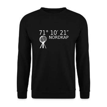 North Cape Norway 71 ° 10 '21 "Norway - Unisex Sweatshirt - black - Front - Alina (178cm) & Michal (187cm)