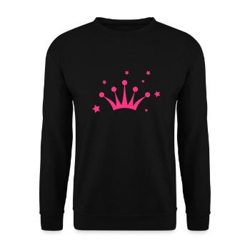 Crown with Stars (Krone mit Sternen) - Sweat-shirt Unisexe - noir - Devant - Alina (178cm) & Michal (187cm)