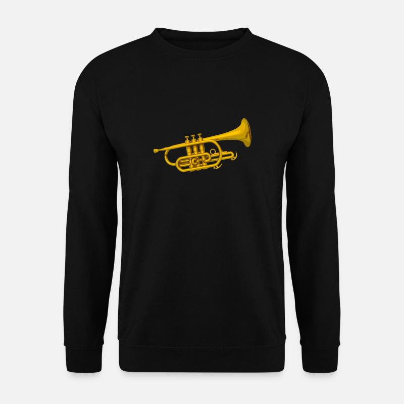 Trompete, Trumpet, Musik, Musikinstrument - Unisex Pullover - Schwarz
