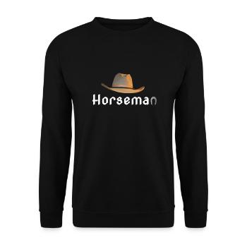 Horseman bright lettering - Unisex Sweatshirt - black - Front - Alina (178cm) & Michal (187cm)