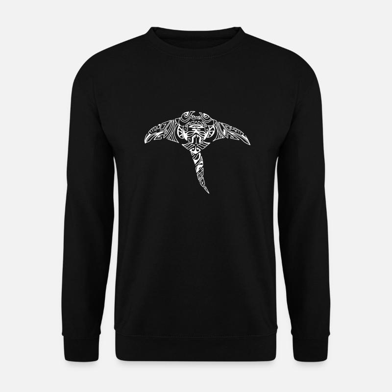 Manta Rochen Fisch - Unisex Pullover - Schwarz