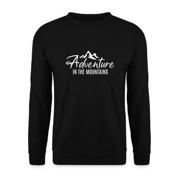 Mountain Adventure Mountains Mountain Sports Hiking Climbing - Unisex Sweatshirt - black - Front - Alina (178cm) & Michal (187cm)