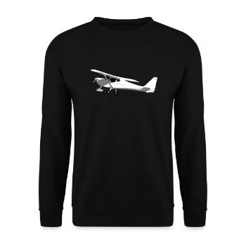 fk9 Flugzeug Pilot Flieger Ultaleichtflugzeug UL - Unisex Pullover - Schwarz - Vorne - Alina (178cm) & Michal (187cm)