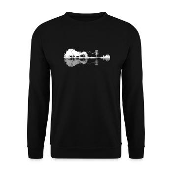 Disc Golf Sunset Guitariste guitariste Golfing - Sweat-shirt Unisexe - noir - Devant - Alina (178cm) & Michal (187cm)