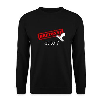 Brittany Breton - Unisex Sweatshirt - black - Front - Alina (178cm) & Michal (187cm)