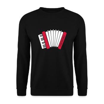 Accordéon - Sweat-shirt Unisexe - noir - Devant - Alina (178cm) & Michal (187cm)