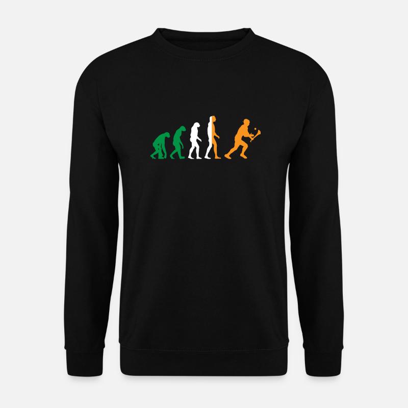 Die Evolution von Hurling - Unisex Pullover - Schwarz