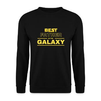 Father's day, best father in the Galaxy - Sweat-shirt Unisexe - noir - Devant - Alina (178cm) & Michal (187cm)