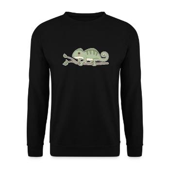 Caméléon - Sweat-shirt Unisexe - noir - Devant - Alina (178cm) & Michal (187cm)