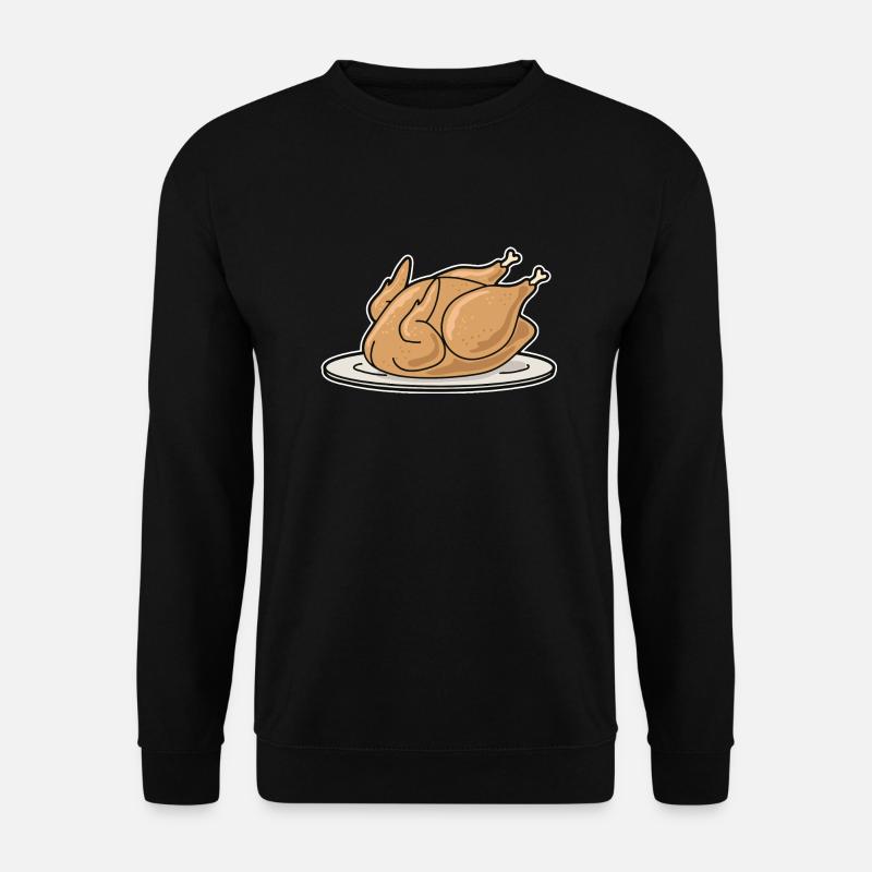 Hähnchen Gegrillt - Unisex Pullover - Schwarz