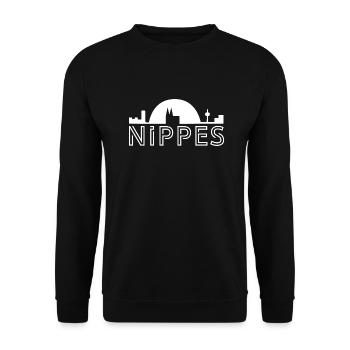 Köln Nippes Veedelstuff - T-Shirts & mehr - Unisex Pullover - Schwarz - Vorne - Alina (178cm) & Michal (187cm)