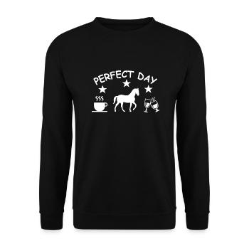 Cheval - Sweat-shirt Unisexe - noir - Devant - Alina (178cm) & Michal (187cm)