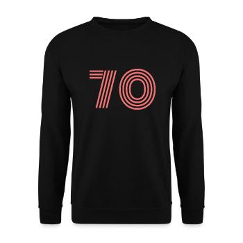 Cool Retro Retrostyle Jersey Number Back Number - Unisex Sweatshirt - black - Front - Alina (178cm) & Michal (187cm)