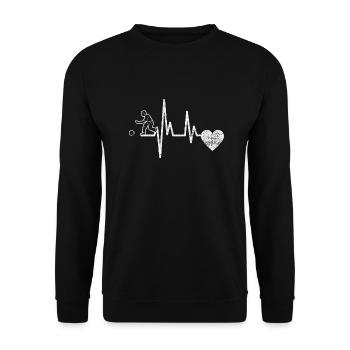 Bowling Bowling Bowling Pulse Bowling Ball Bowler ECG Cône - Sweat-shirt Unisexe - noir - Devant - Alina (178cm) & Michal (187cm)