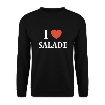 i love salade - Sweat-shirt Unisexe - noir - Devant - Alina (178cm) & Michal (187cm)